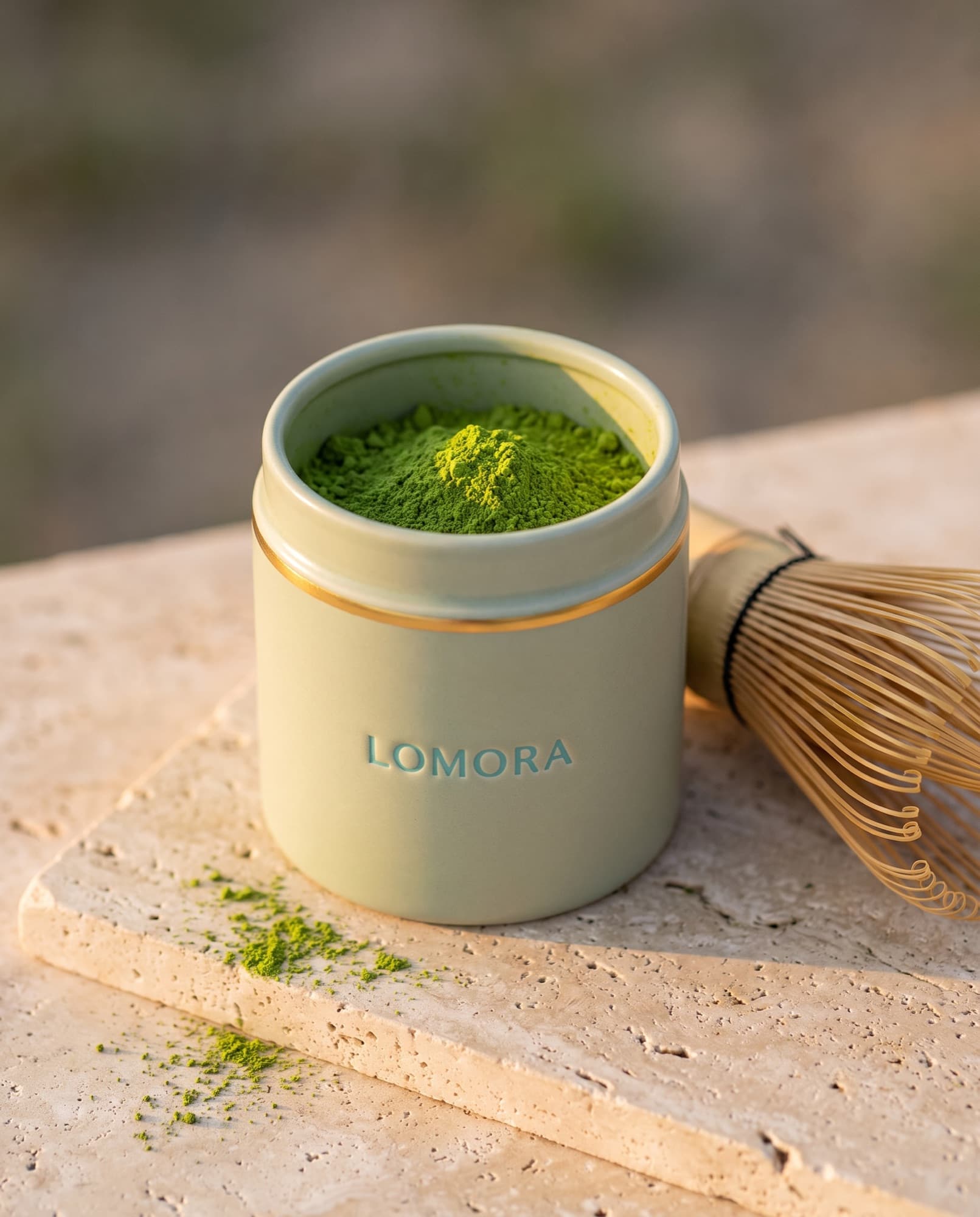 LOMORA Matcha product tin